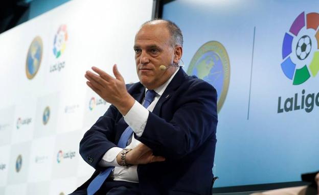 Tebas asegura que el sistema informático de LaLiga les permite detectar apuestas fraudulentas