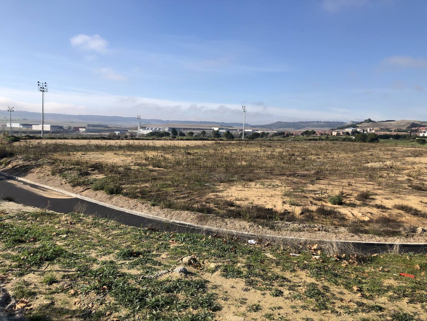 Estado de las obras de los campos de rugby y fútbol de Las Lomas