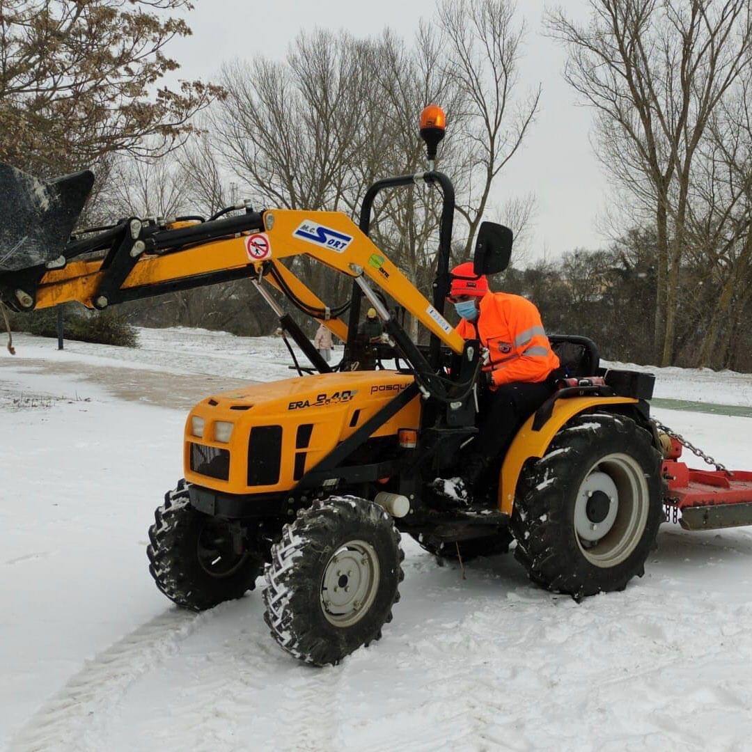 Nevada en Arroyo y trabajos de limpieza