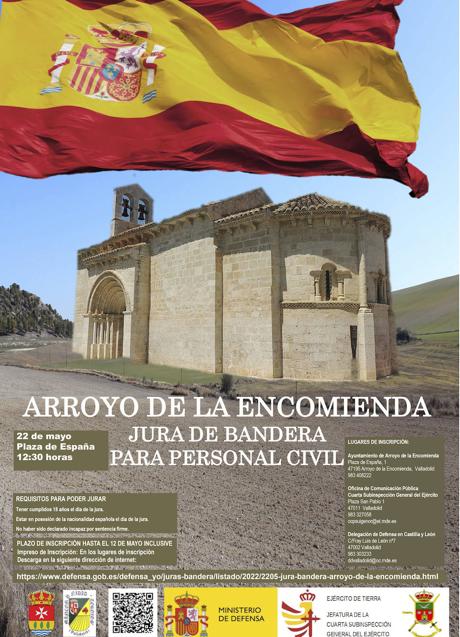 Cartel informativo sobre la Jura de Bandera Civil