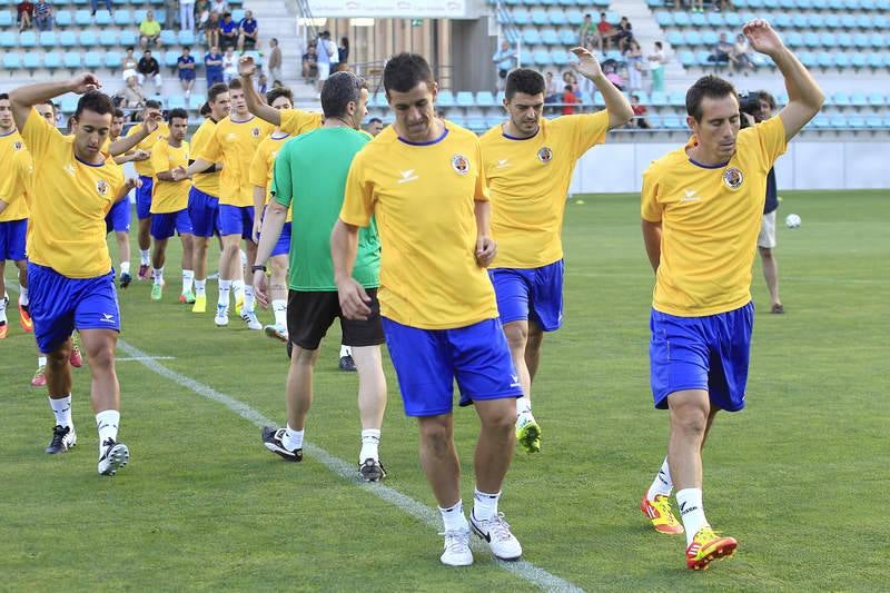 Primer entrenamiento del Deportivo Palencia en La Balastera