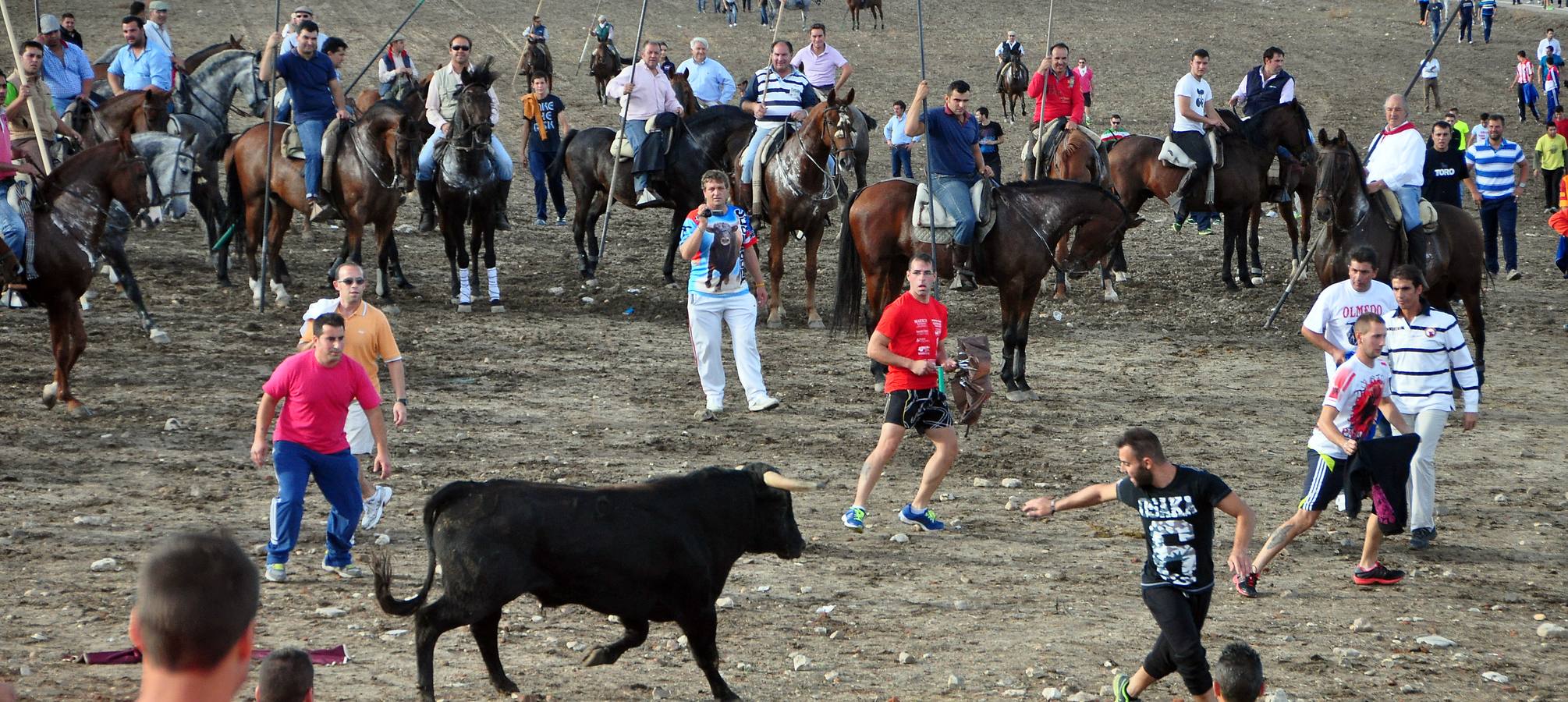 Primer encierro en honor a la Virgen de la Soterraña en Olmedo