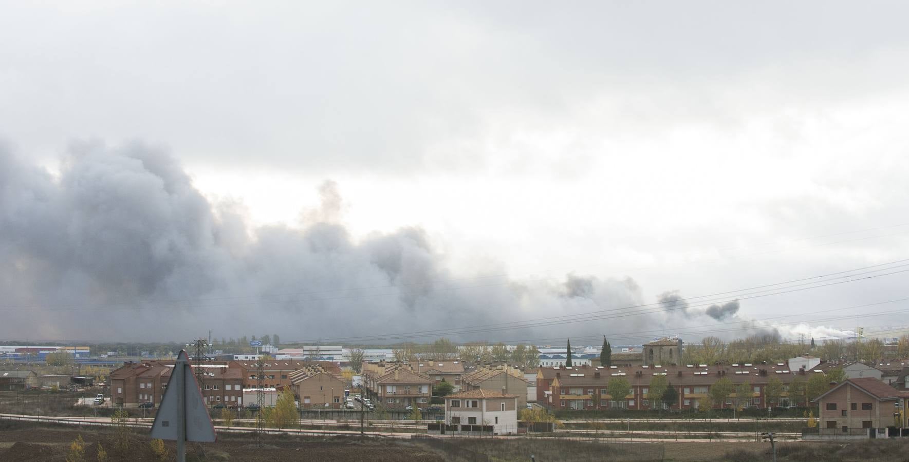 Incendio en la fábrica de Campofrio en Burgos