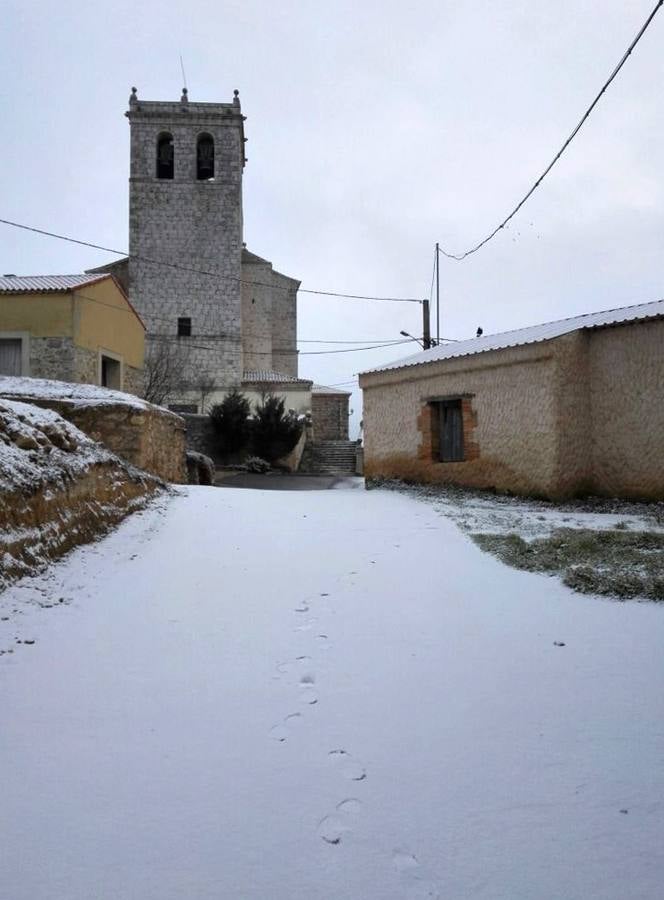 Nieve en Peñafiel y Piñel de Abajo