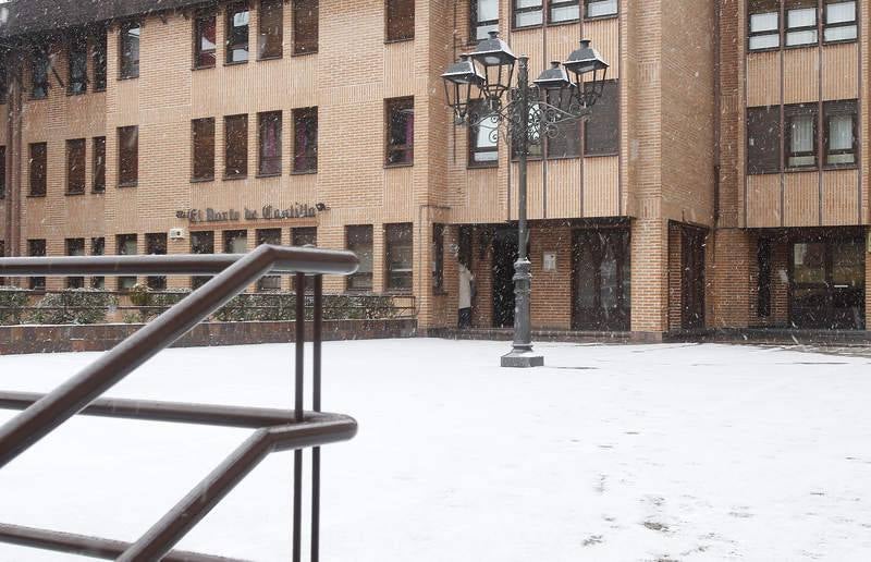 Nieve en la capital palentina