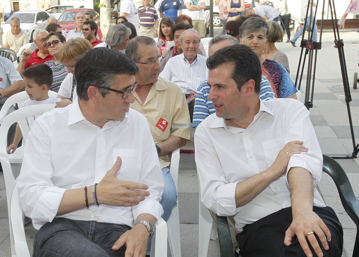 Luis Tudanca visita Venta de Baños (Palencia) para apoyar la candidatura de Rosa Juanes a la alcaldía
