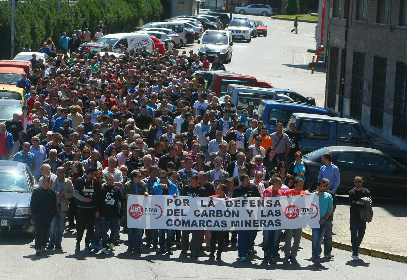 Manifestación del sector minero en Ponferrada (León)