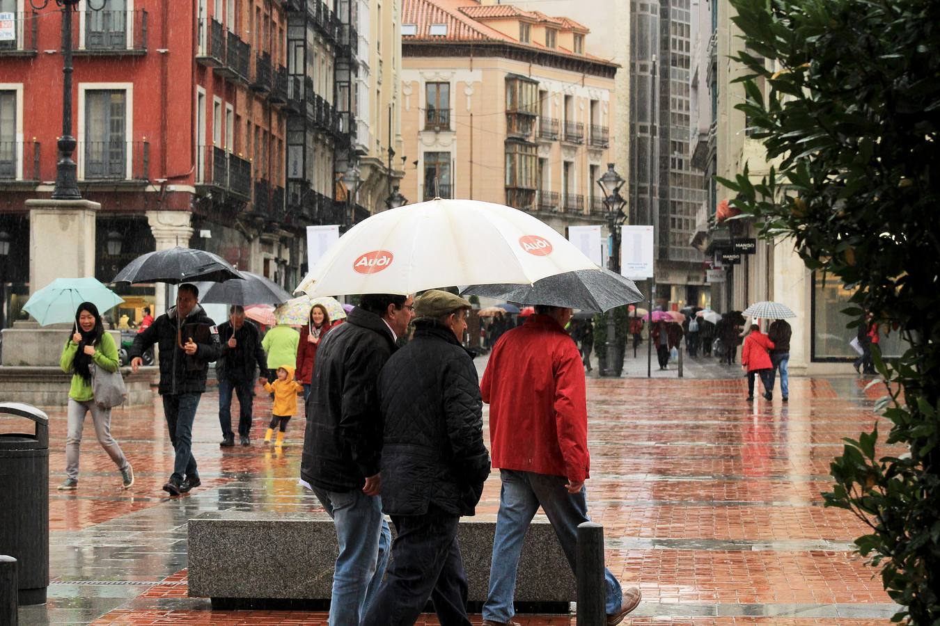 Jornada de lluvia en Valladolid
