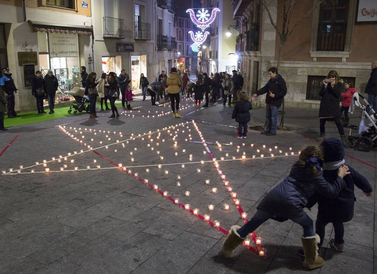 Noche de velas en el centro de Valladolid