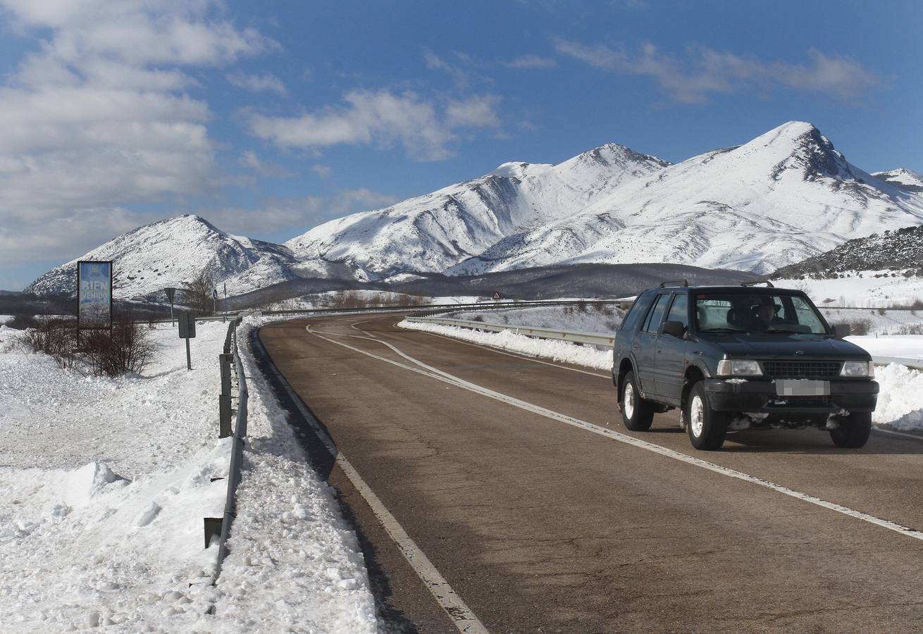 Nieve en el norte de la provincia de Palencia