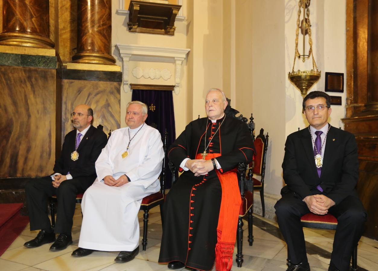 Carlos Amigo pronuncia el pregón de la Semana Santa de la cofradía de Nuestro Padre Jesús Nazareno