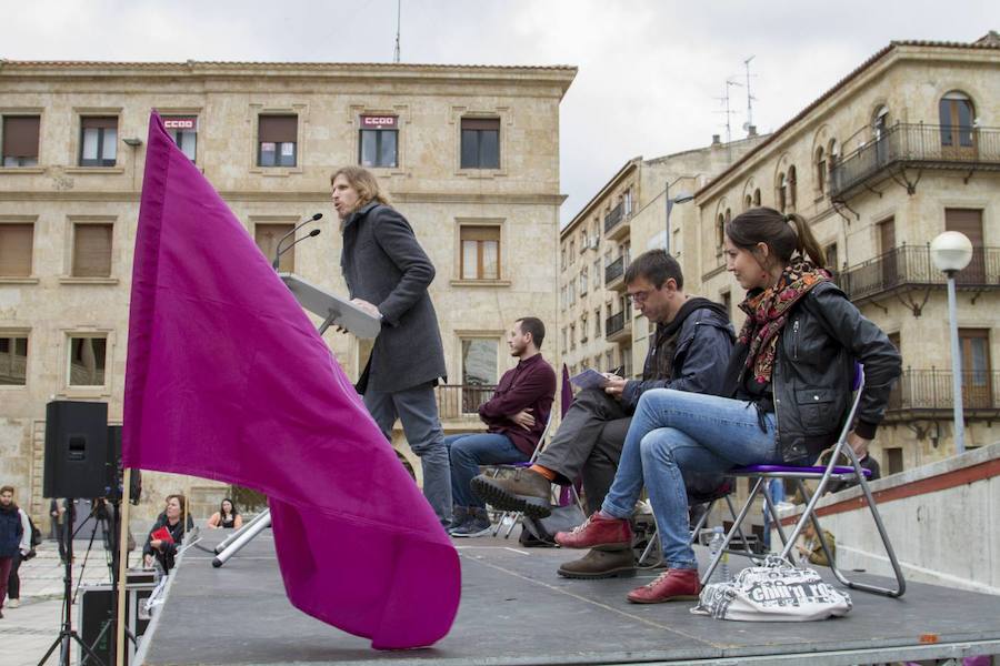 Juan Carlos Monedero inicia la precampaña en Salamanca