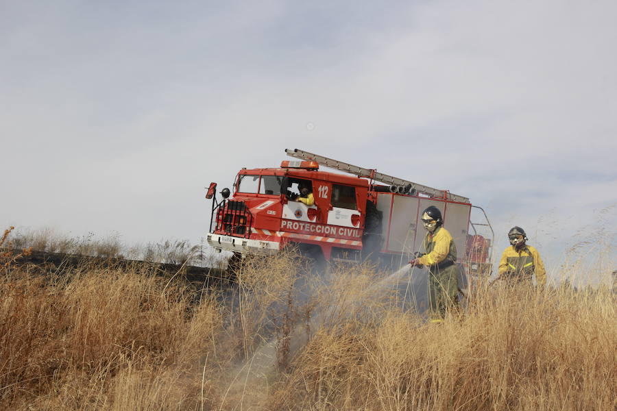 Incendio en Laguna de Duero (Valladolid)