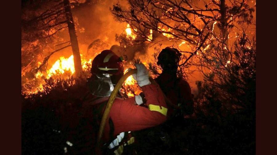 Labores de la UME en el incendio de Portugal