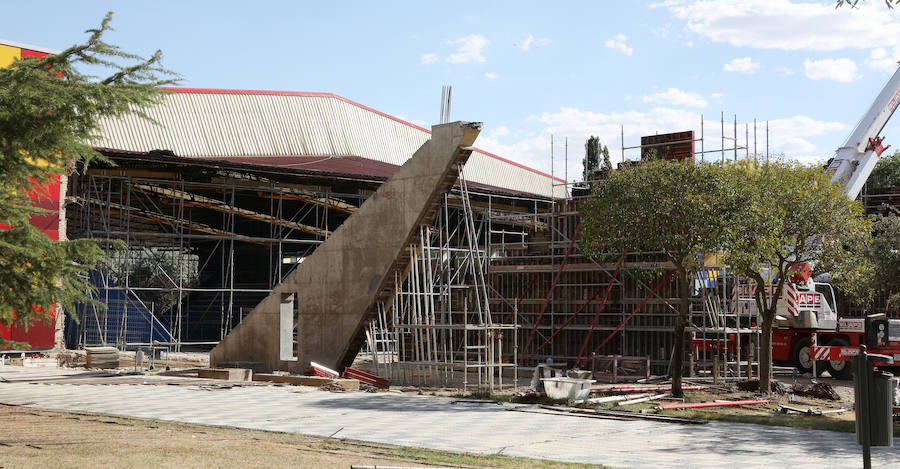 Obras en el pabellón de Deportes de Palencia