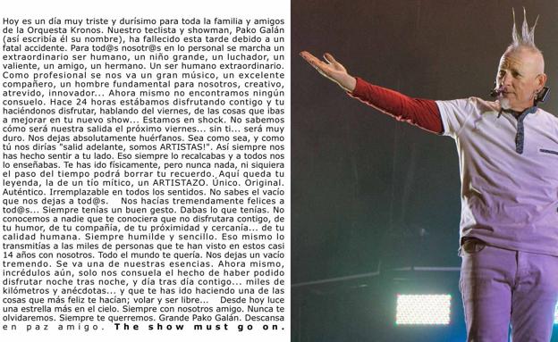 El fallecido en el accidente de parapente era un conocido músico