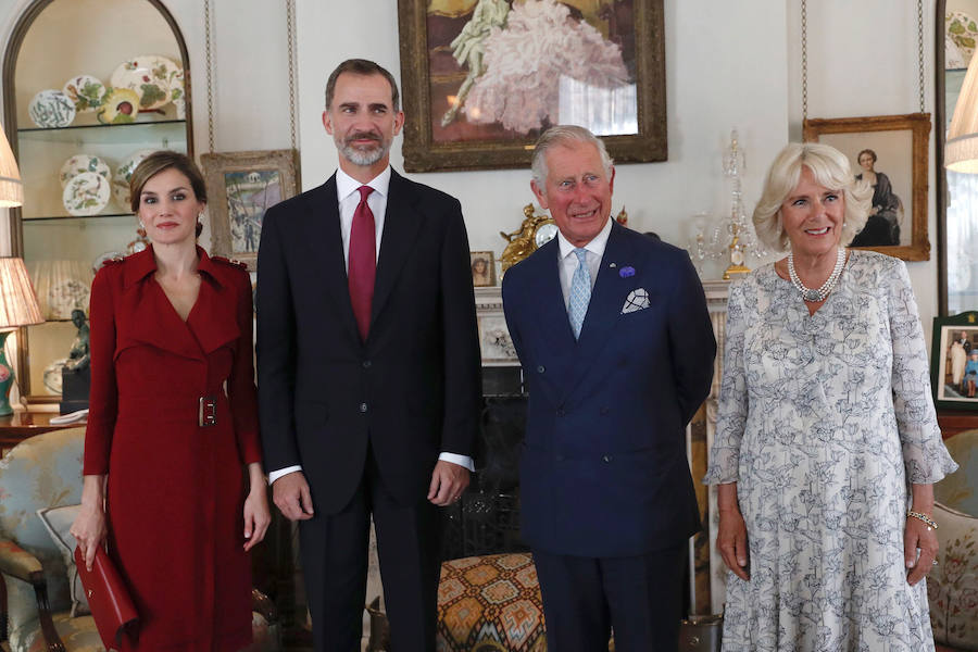 La primera jornada de la visita de los Reyes a Londres, en imágenes