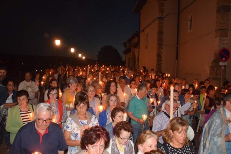 Procesión nocturna de la Virgen del Carmen en Guardo