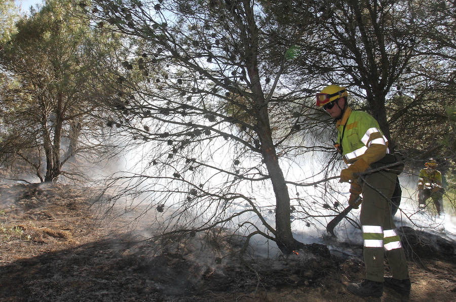 Incendio en Torremormojón (Palencia)