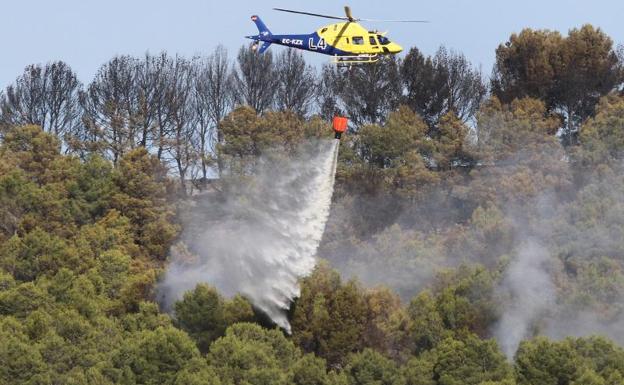 El incendio de Torremormojón, cerca de ser extinguido