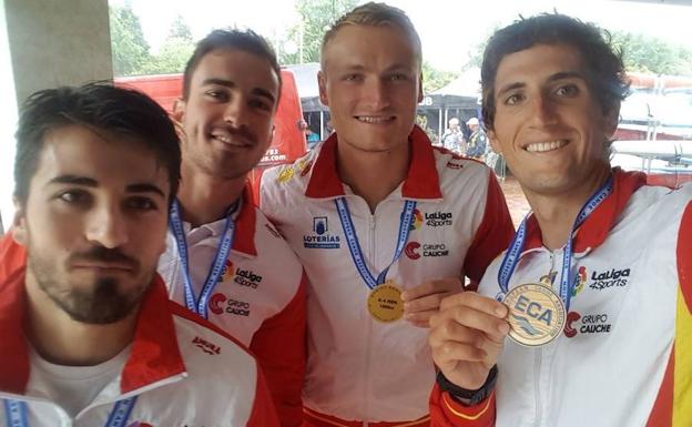 El K4 1.000, primer oro para España en el Campeonato de Europa