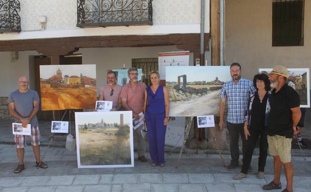 Treinta pintores plasman en el lienzo la belleza de Aguilafuente