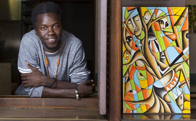 Yusupha, el joven artista que salió de Gambia para pintar