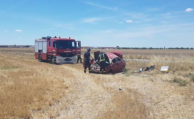 Una herida grave tras dar varias vueltas de campana con su turismo en Garcillán