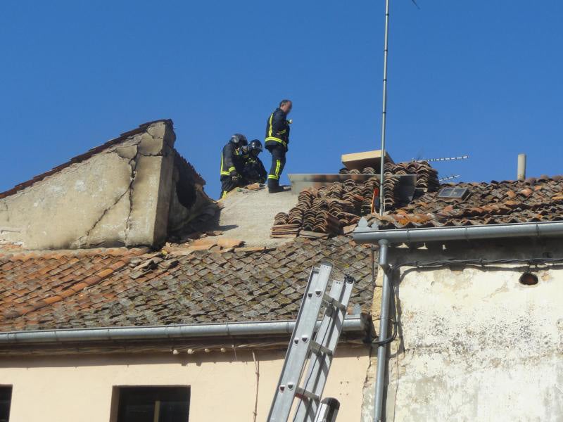 Arde la parte alta de un supermercado en Cantimpalos