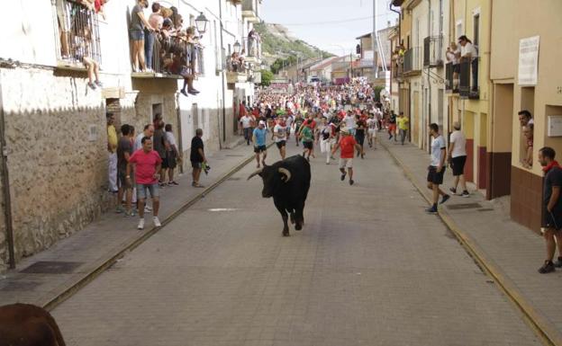 Encierro rápido y limpio en Peñafiel