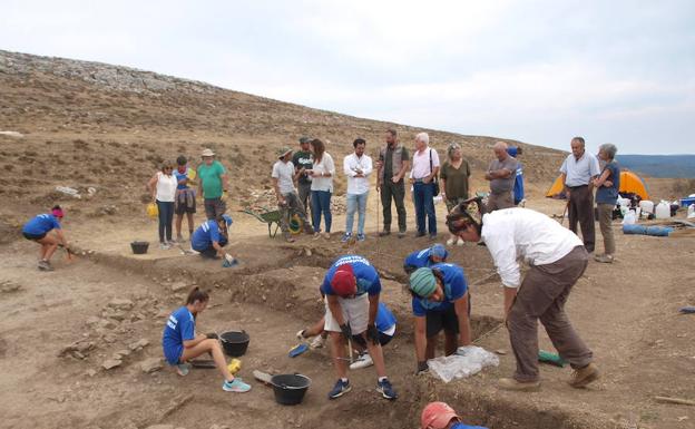 Una veintena de voluntarios trabajan en Monte Bernorio