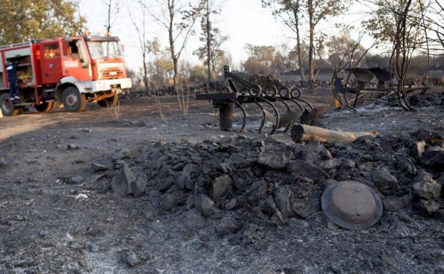 Estabilizado el incendio «intencionado» de Figueruela de Arriba, Zamora