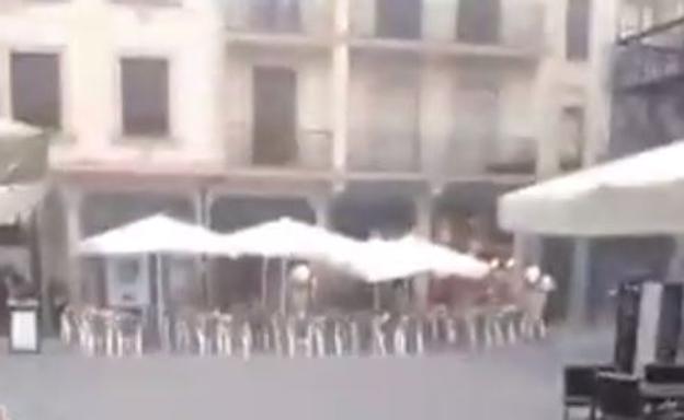 Una fortísima tormenta inunda Astorga
