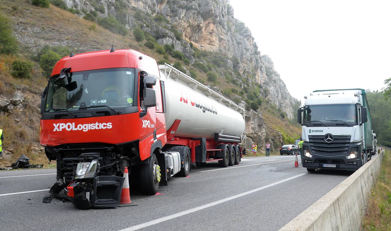 Cinco fallecidos al chocar un turismo y un camión en la N-1 en Pancorbo (Burgos)