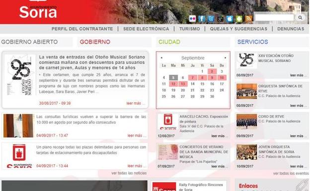 Un plano del ayuntamiento de Soria en su Web recoge las plazas de aparcamiento para personas con discapacidad
