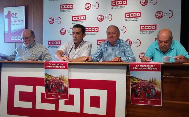 CC OO y UGT presentan las marchas por la dignidad de las pensiones