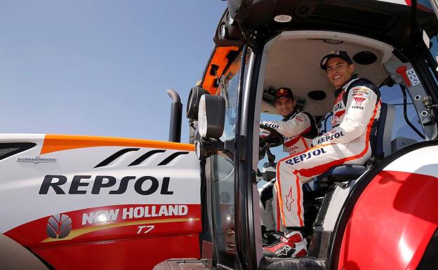 Márquez y Pedrosa, ganadores del primer ‘TractorGP’