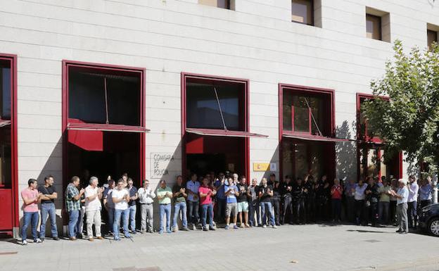 Apoyo en la Comisaría de Palencia a los policías desplazados a Cataluña
