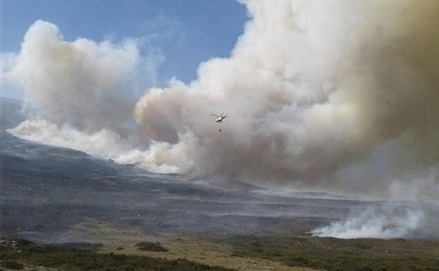 El fuego declarado en Cantabria ha afectado a Brañosera