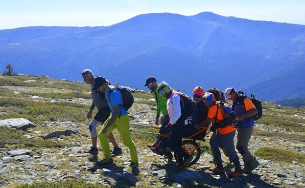 Basilio vuelve a la montaña nueve años después de sufrir un ictus