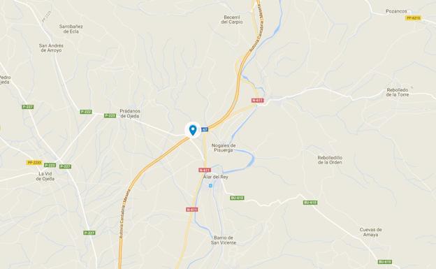 Al menos un herido al colisionar tres vehículos en la A-67 en Palencia
