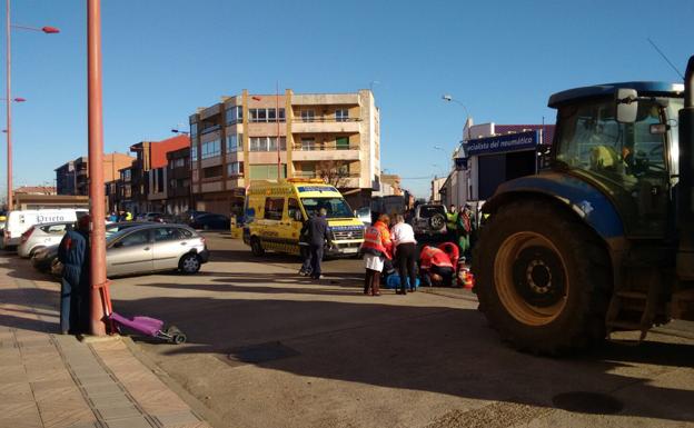 Un tractor atropella a una mujer de 70 años en Valencia de Don Juan