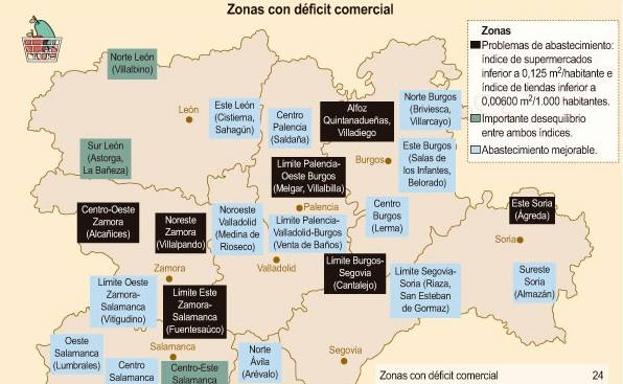 La Junta subvencionará hasta el 80% del coste de la instalación de comercios en 24 zonas rurales desabastecidas