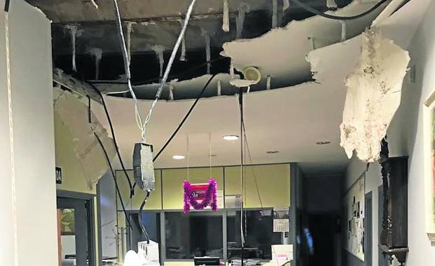 Alarma en Matapozuelos tras hundirse el techo del Consistorio