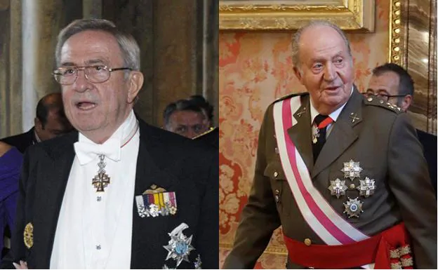 El Rey Juan Carlos y Constantino de Grecia fuman la pipa de la paz
