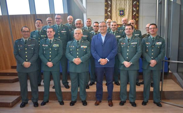 Los jefes de las comandancias de la Guardia Civil de Castilla y León se reúnen en el municipio