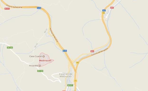 Fallece una vecina de Zaragoza en un accidente en la A-2 cerca de Medinaceli