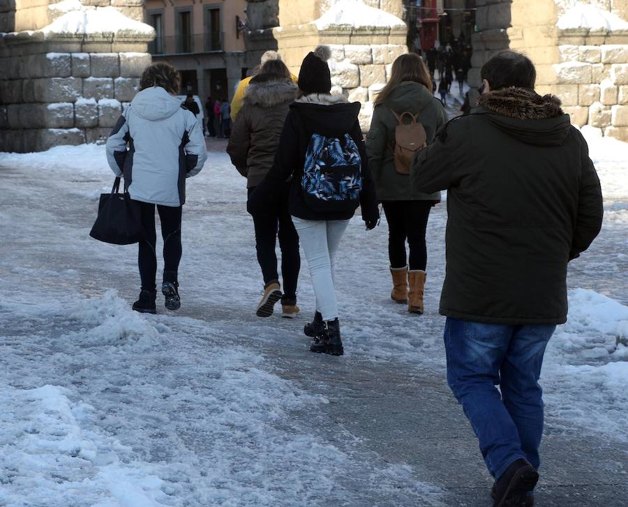 El 30% del alumnado de Segovia se queda en casa por el hielo