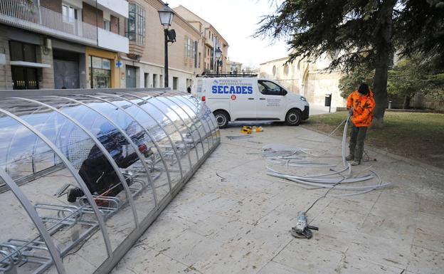 Los aparcamientos para bicis se blindan contra el vandalismo en Palencia