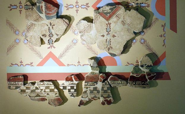 Una pintura romana de Coca, pieza del mes en el Museo de Segovia